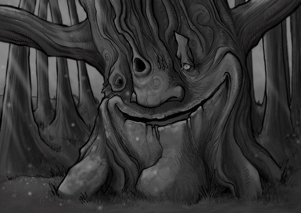 "Arbre" 2017, procreate ipad pro et apple pencil, dessin réalisé a l'ipad pro sur procreate représentant un arbre joyeux